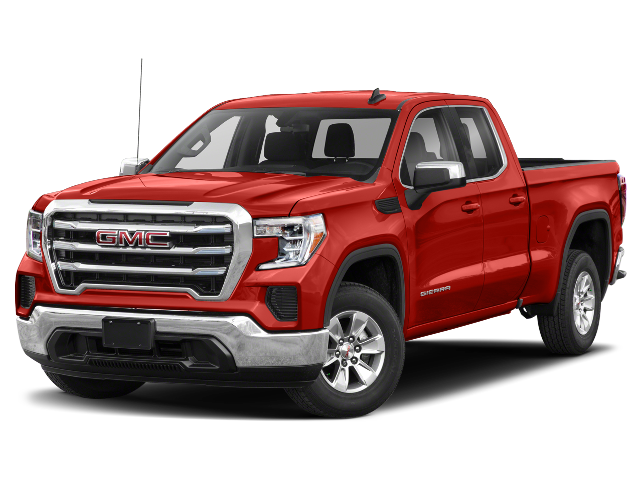 2019 GMC Sierra 1500 SLE in Smokey Quartz Metallic — front three-quarter view