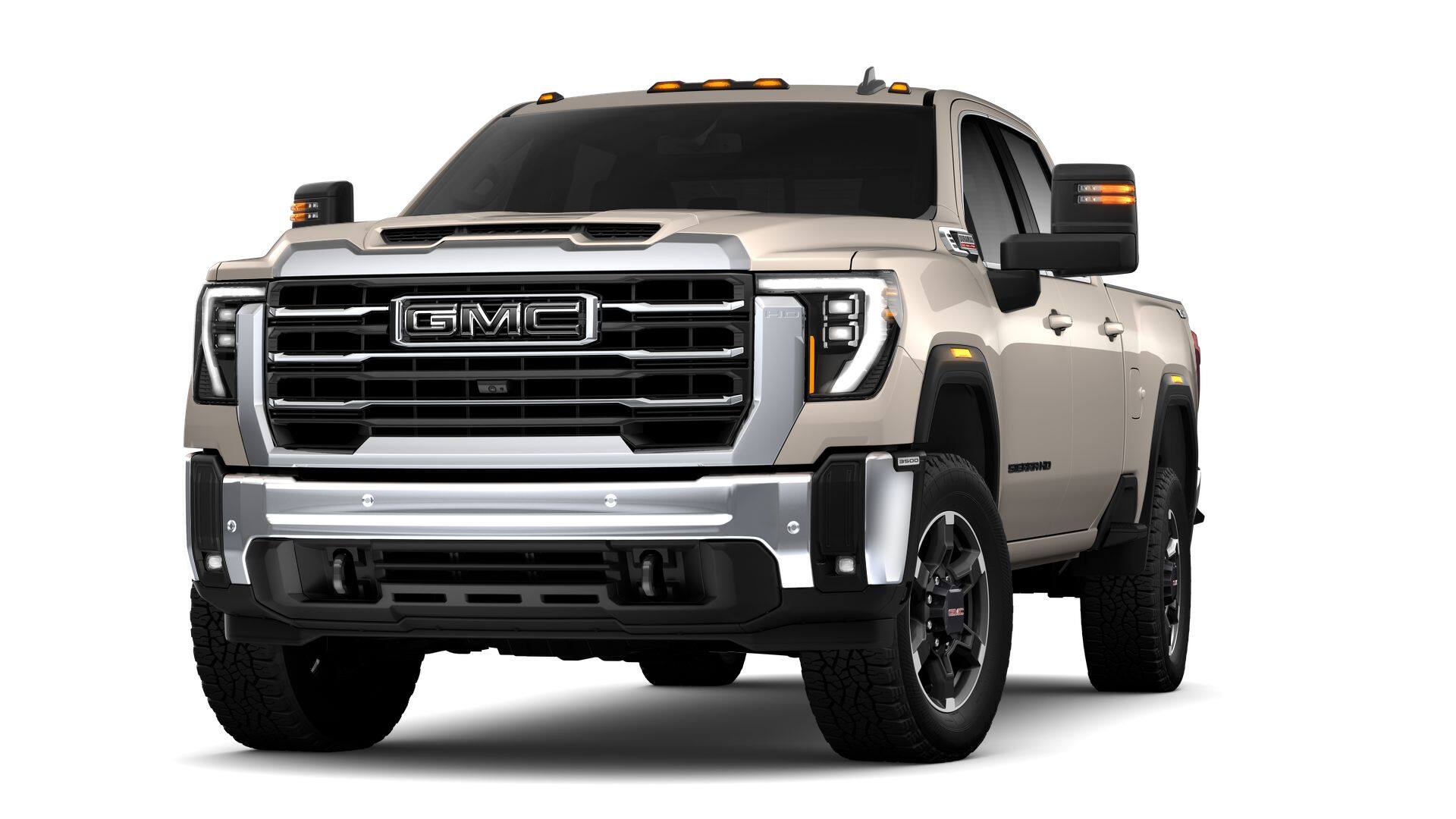 2026 GMC Sierra 3500 HD SLE in Coastal Dune — front three-quarter view